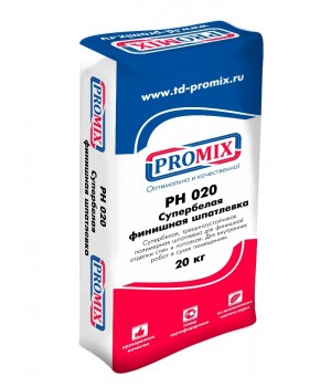 Шпатлевка полимерная финишная Promix PH 020, cупербелая, 20 кг